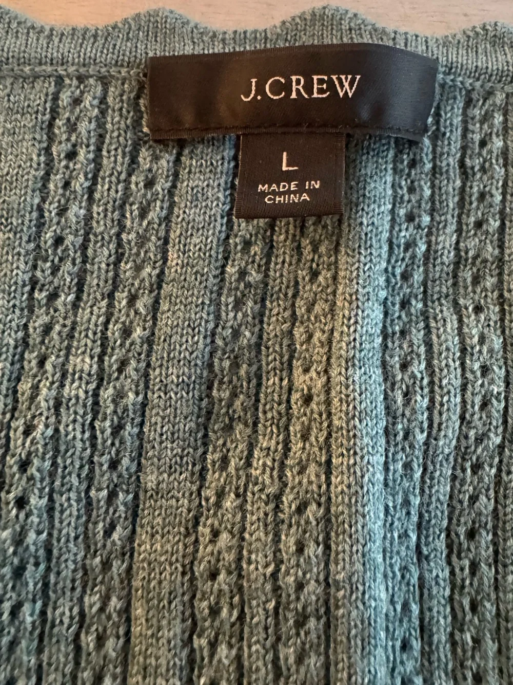 J. Crew Ribbed Square-Neck Sweater in Dusty Teal Green